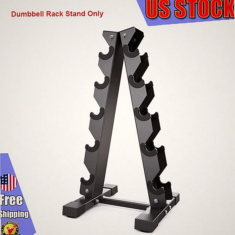 Dumbbell Rack W/ Non-Slip Foot Cover & Rubber Pad Storage Stand Holder Compact