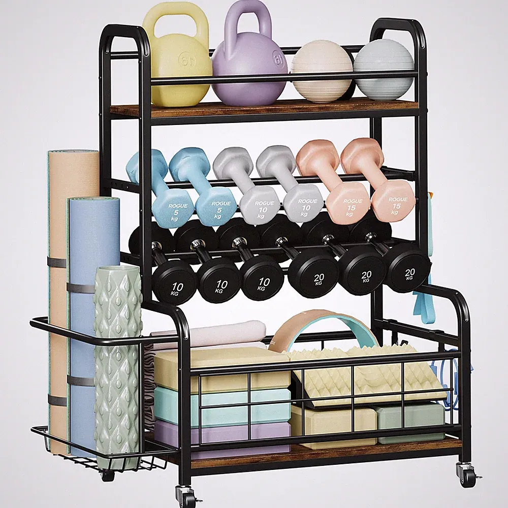 Dumbbell Rack,Weight Rack for Home Gym, Home Gym Storage for Dumbbells Kettle...