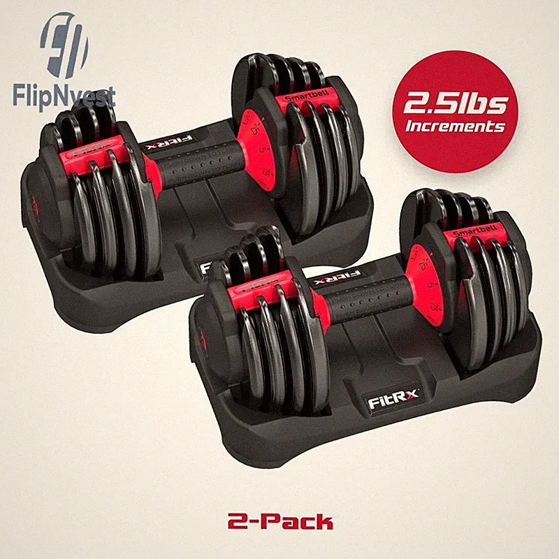 Dumbbell Set Adjustable Dumbbells 2-Pack Home Gym Smartbell with 9-In-1 Weights