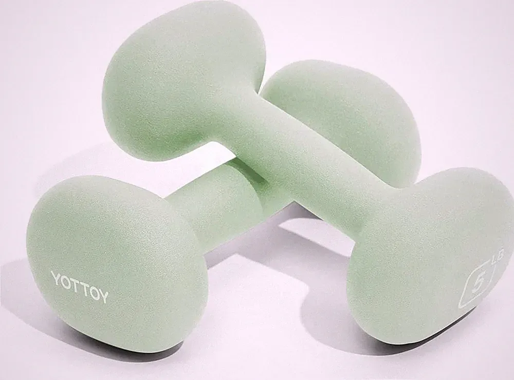 Dumbbell Set of 2,2-15 Pound Hand Weights for Women, Non-Slip Hand Weights