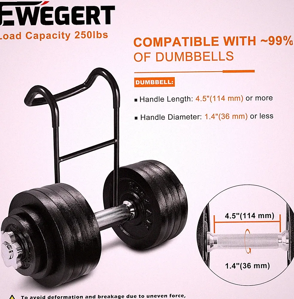 Dumbbell Spotter Hooks Hanger 250 Lbs Load Capacity Heavy Power Dumbbells Rack