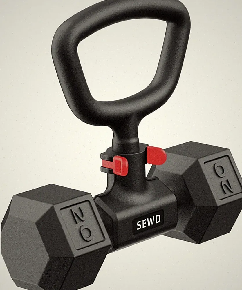 Dumbbell to Kettlebell Converter - Adjustable Weight Home Gym Tool
