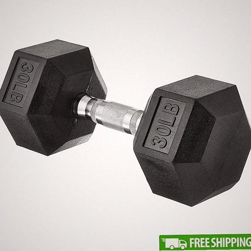 Dumbbell Weight Cast Iron Neoprene Coated Non-Slip Grip Home Gym Fitness US