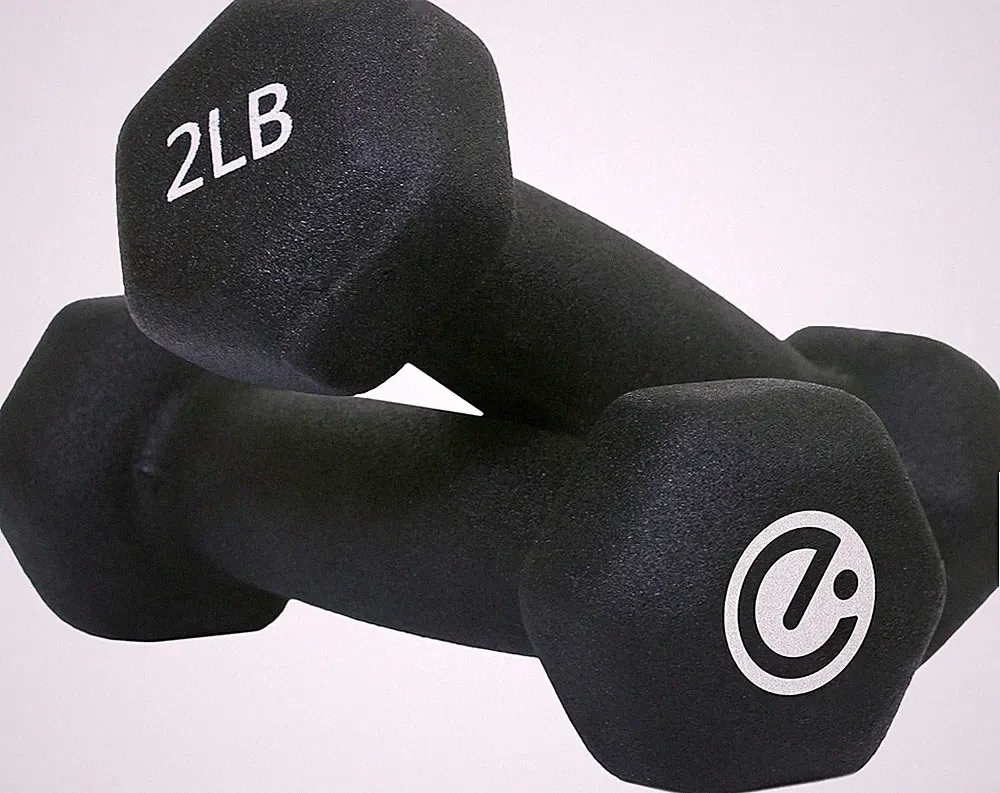 Dumbbells - 2 Lb. Weight Set, Black (ECHDB-2)