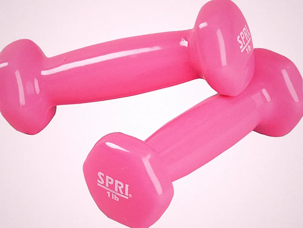 Dumbbells Hand Weights Set of 2 - Vinyl Coated Exercise & Fitness Dumbbell For