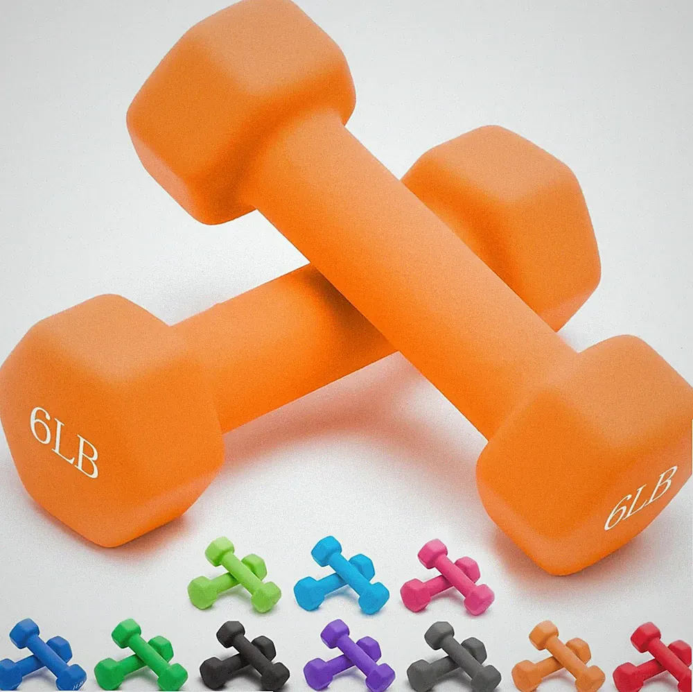 Dumbbells Neoprene W/ Non Slip Grip weight Total Body Workout Compatible W/ of 2