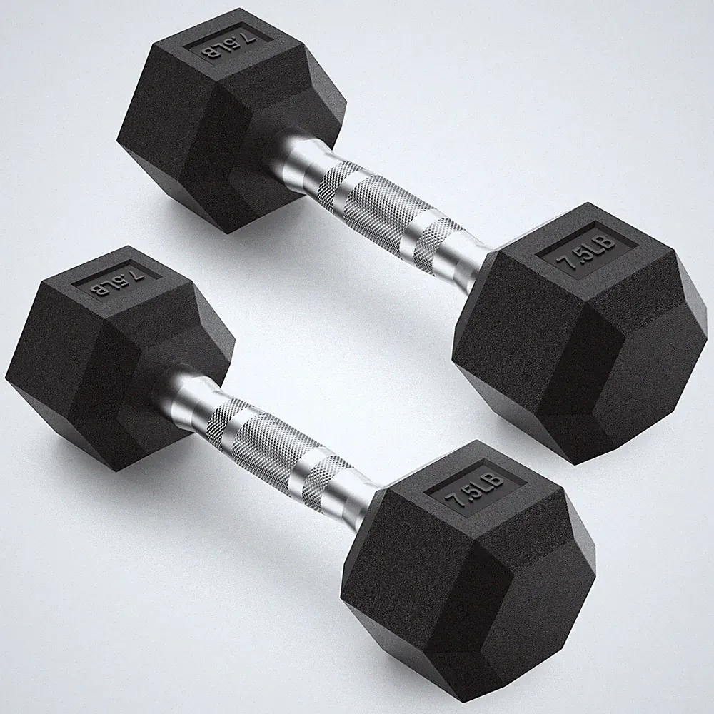 Dumbbells Set of 2, 7.5lbs Dumbbells Pair, 7.5 Pounds Hand Weights for Women...
