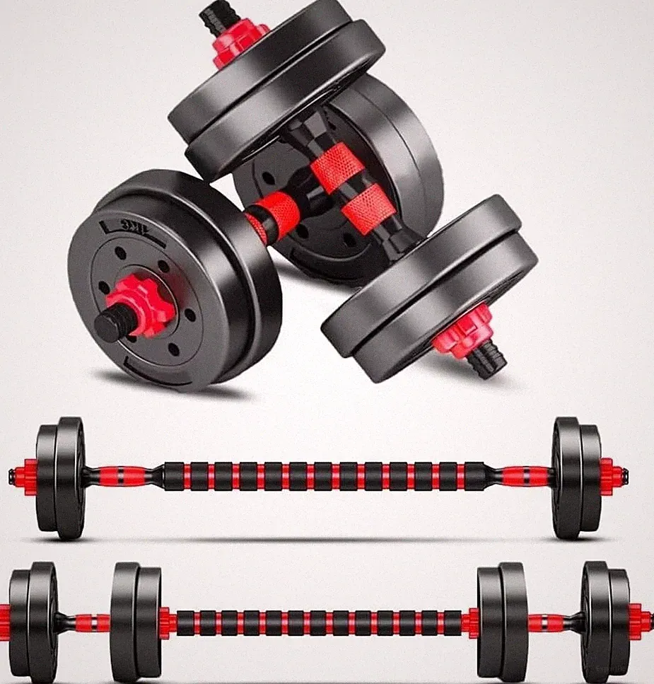 Dumbbells Set of 2 Dumbbell Barbell Weight Plates Strength Training Weight Bars