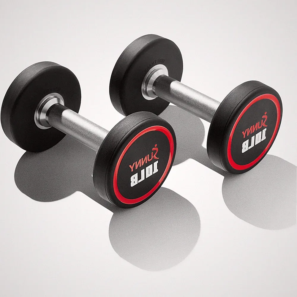 DUMBBELLS Singles & Pairs 5/10/15/20/25/30/35/40/45/50 Lbs Polyurethane Round