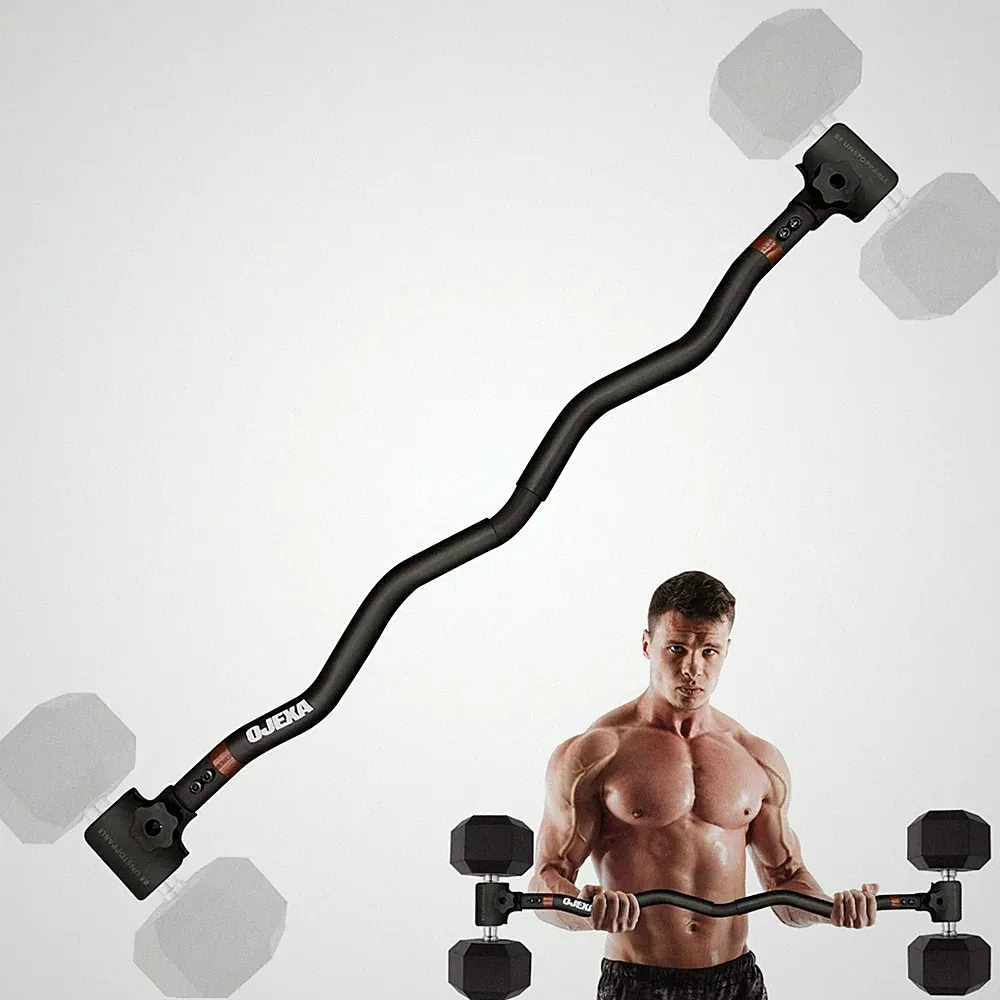 Dumbbells to Barbell Converter Set, Adjustable Weights, 200 lb Capacity, Stee...