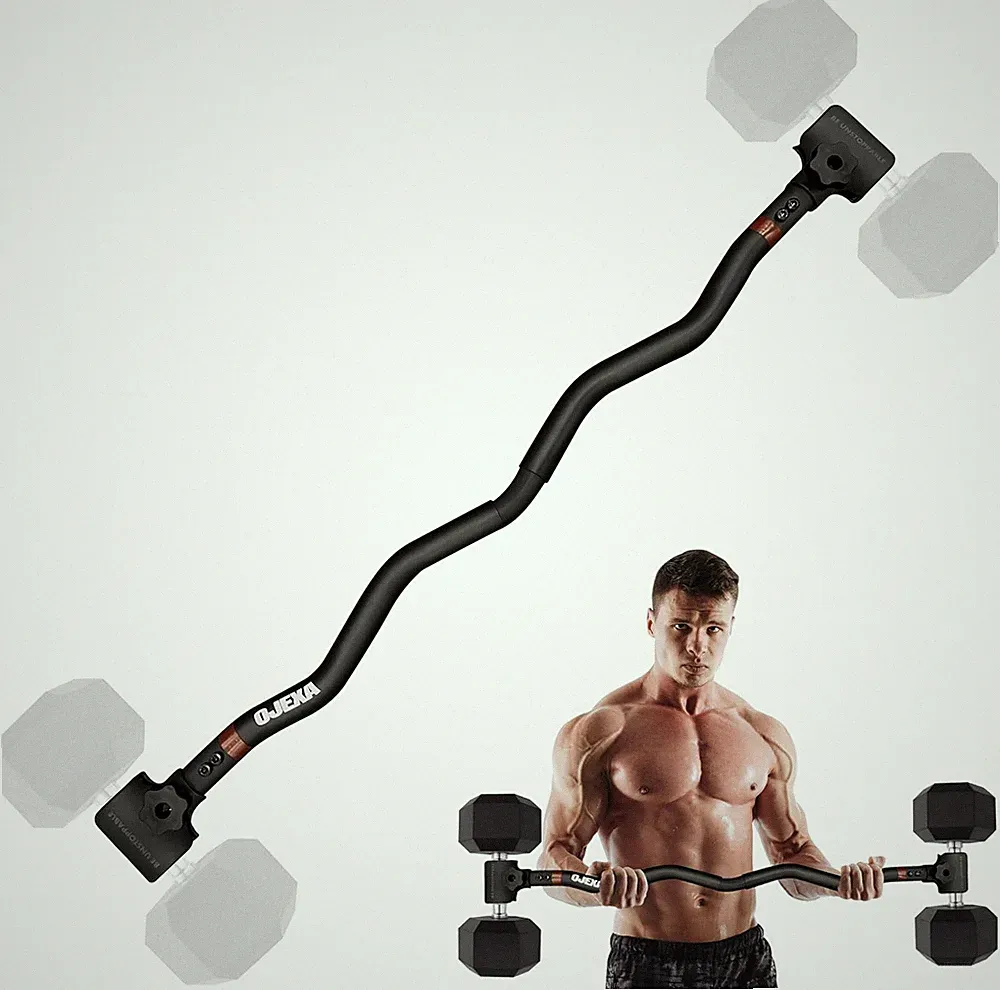 Dumbbells to Barbell Converter Set, Adjustable Weights, 200 lb Capacity, Steel