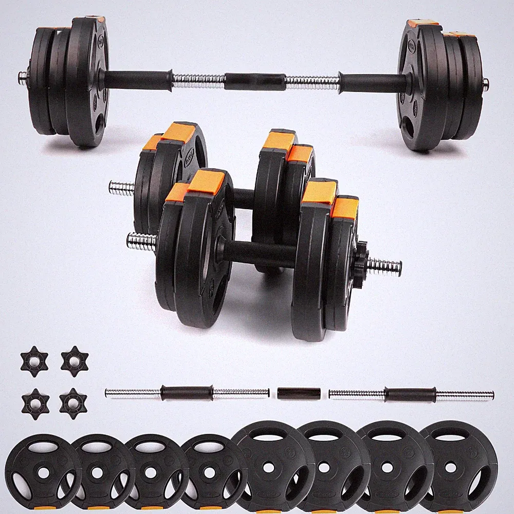 Dumbbells Weight Set, Adjustable 2 in 1 Barbell Set for Exercise, Muscle and...