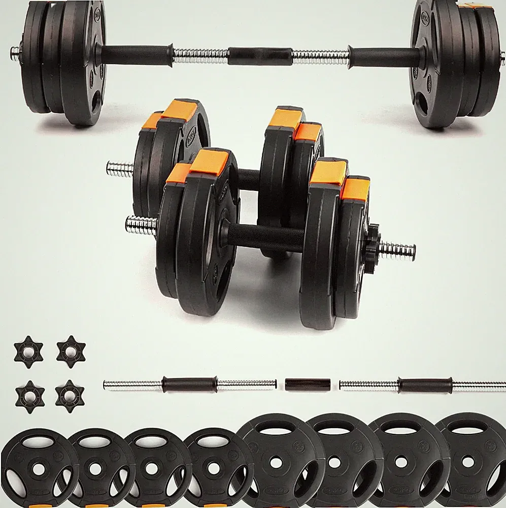 Dumbbells Weight Set, Adjustable 2 in 1 Barbell Set for Exercise, Muscle and Str