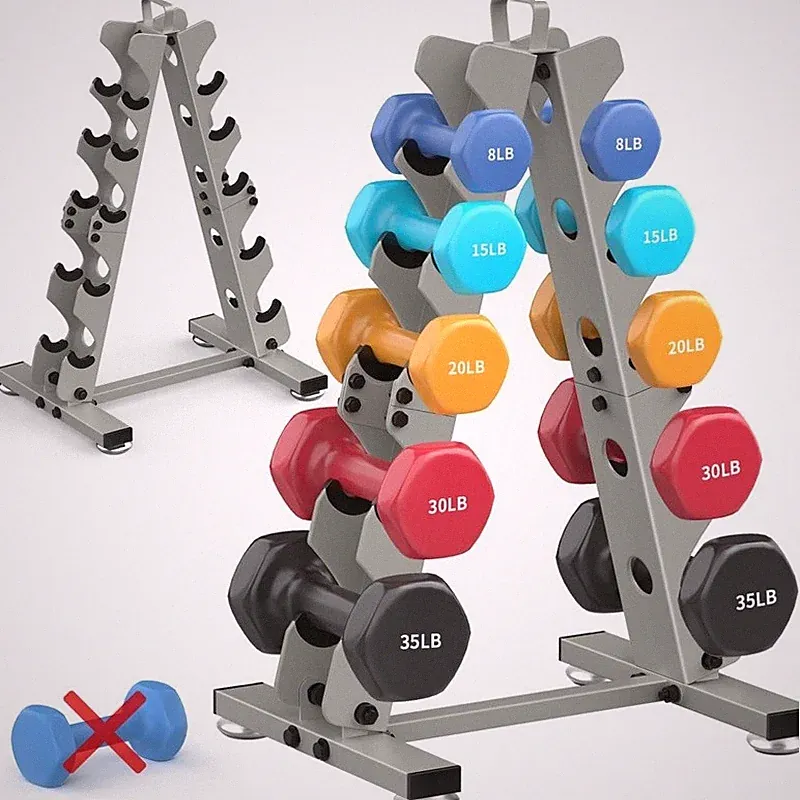 Durable A-Frame Dumbbell Storage Rack Heavy Duty Weight Organizer Home Gym New
