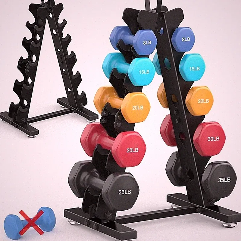 Durable A-Frame Dumbbell Storage Rack Heavy Duty Weight Organizer Home Gym New