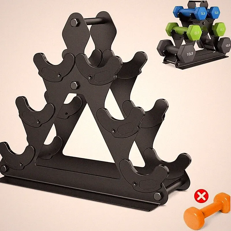 Durable Dumbbell Rack Portable Weight Holder Space Saving Design Easy Assemble