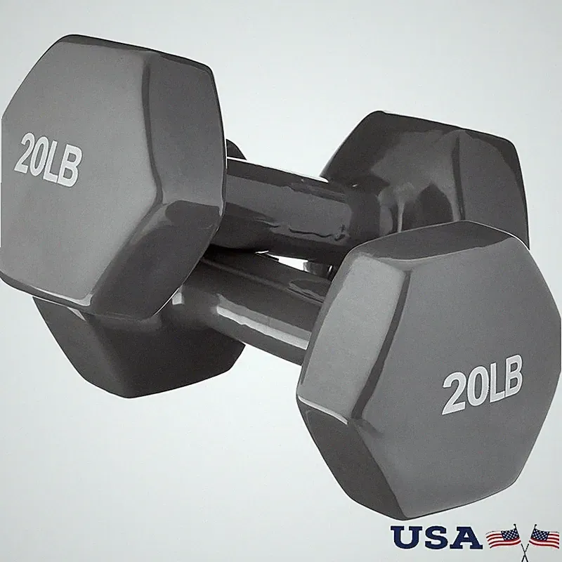 Durable Hex Dumbbells 10 lb Non-Slip Grip Exercise Weights Strength Training New