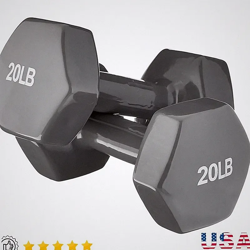 Durable Hex Dumbbells Non-Slip Grip Strength Training Weights Exercise Fitness