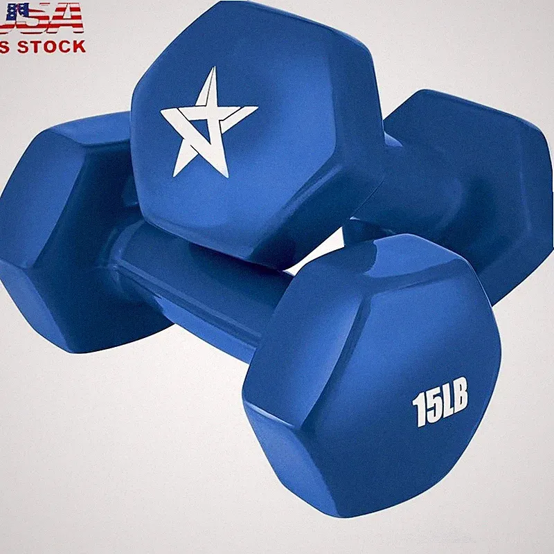 Durable Vinyl Coated Dumbbell Weight Set Strength Training & Home Workouts New