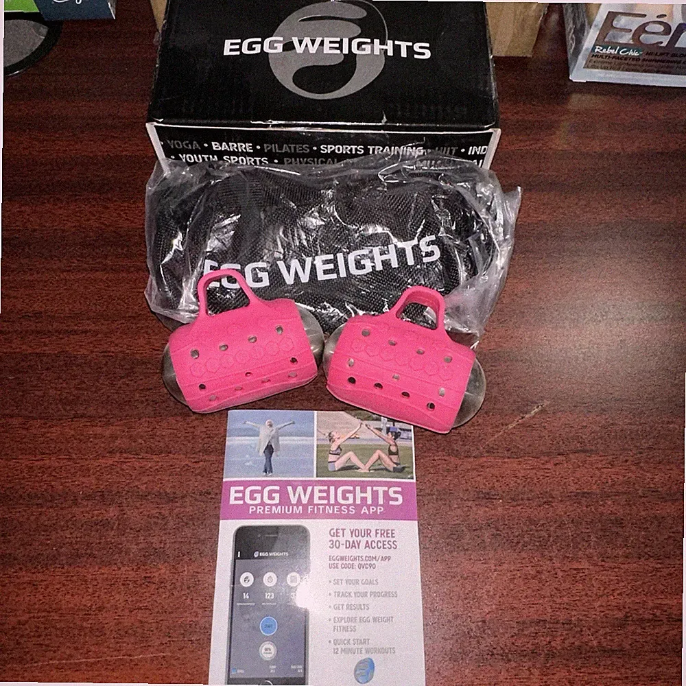 Egg Weights Cardio Max Set for HIIT, Yoga, Running - 3lb set - Pink
