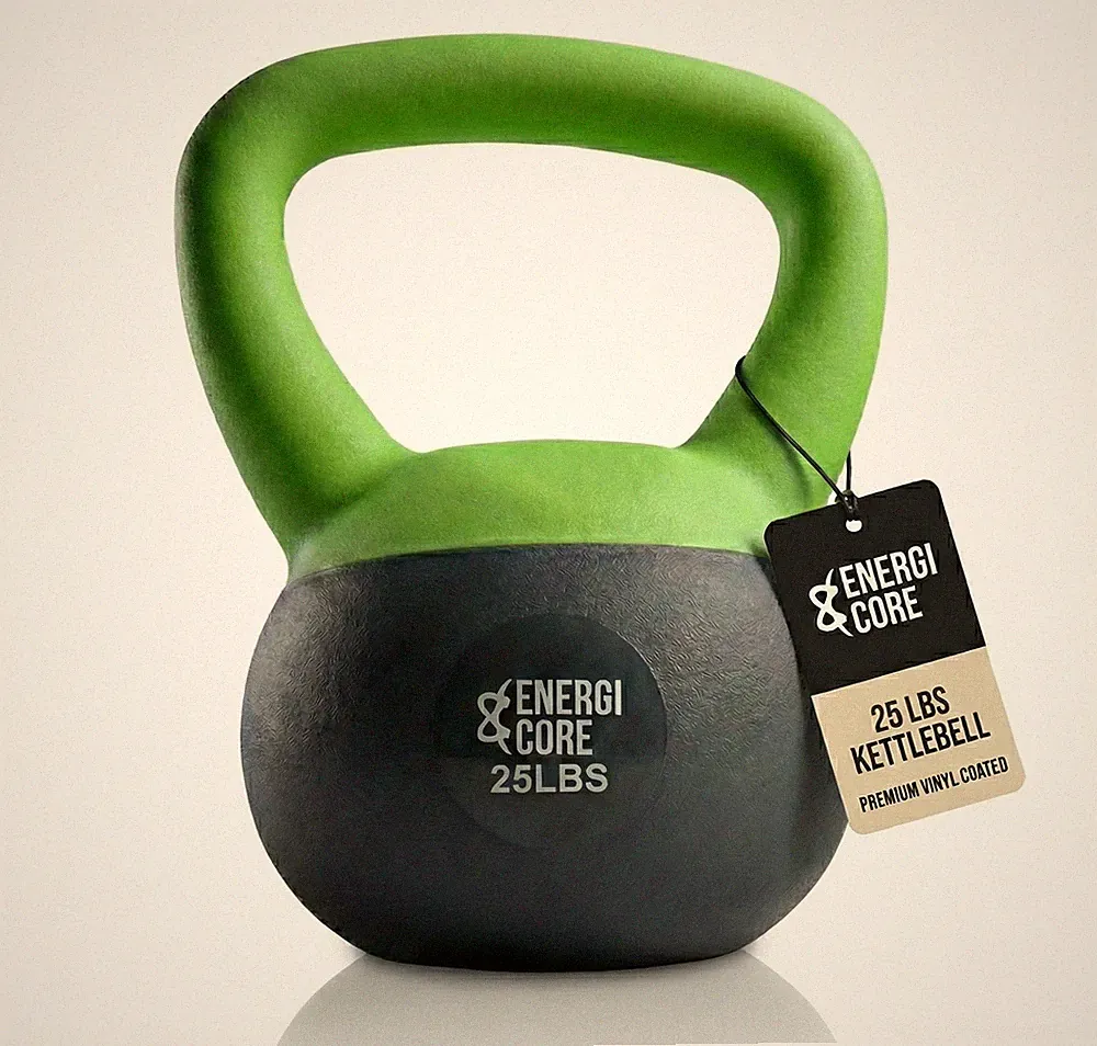 ENERGI CORE Kettlebell - Sand Filled Weight for Home Gym Workouts & Strength...