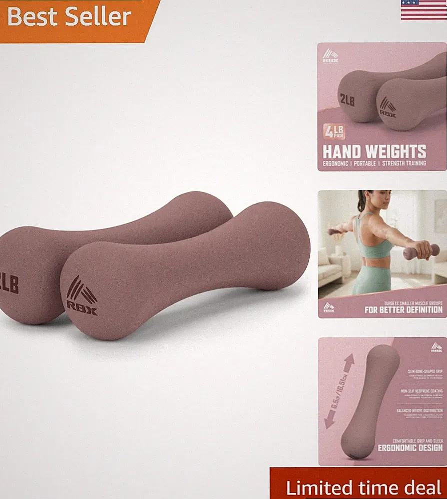 Ergonomic 4LB Neoprene Hand Weights - Perfect for Beginners & Fitness Pros