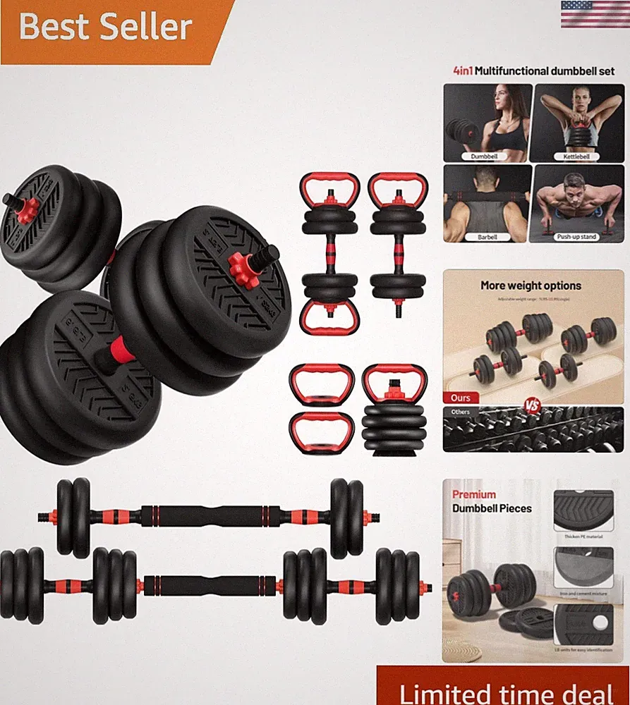 Ergonomic Adjustable Dumbbell Set 20/30/40/60/80lbs - Ultimate Workout Equipment