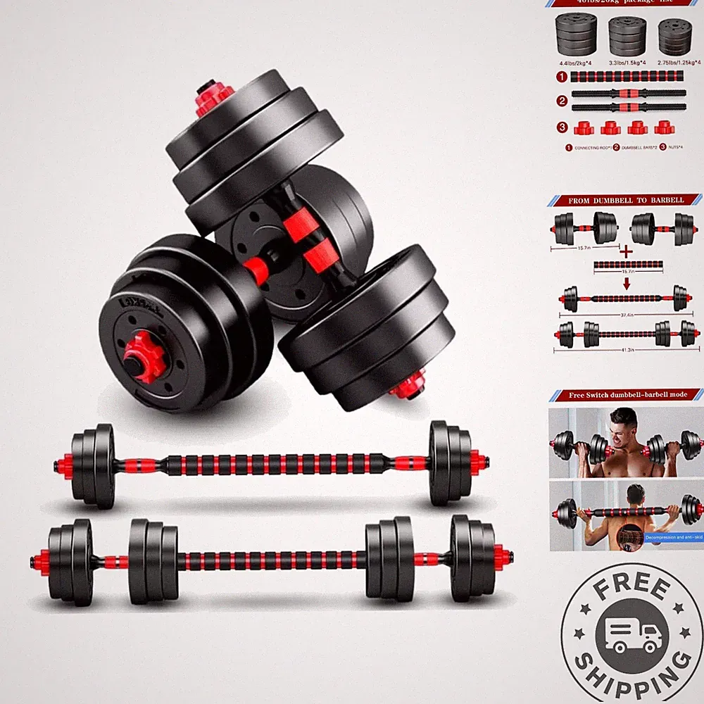 Ergonomic Adjustable Dumbbells with Non-Slip Grip - Perfect for Home Workouts