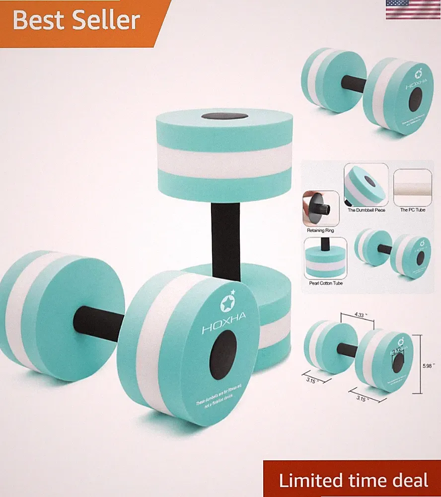 Ergonomic Aqua Dumbbells Set - Non-Slip Water Resistance for Effective Workouts