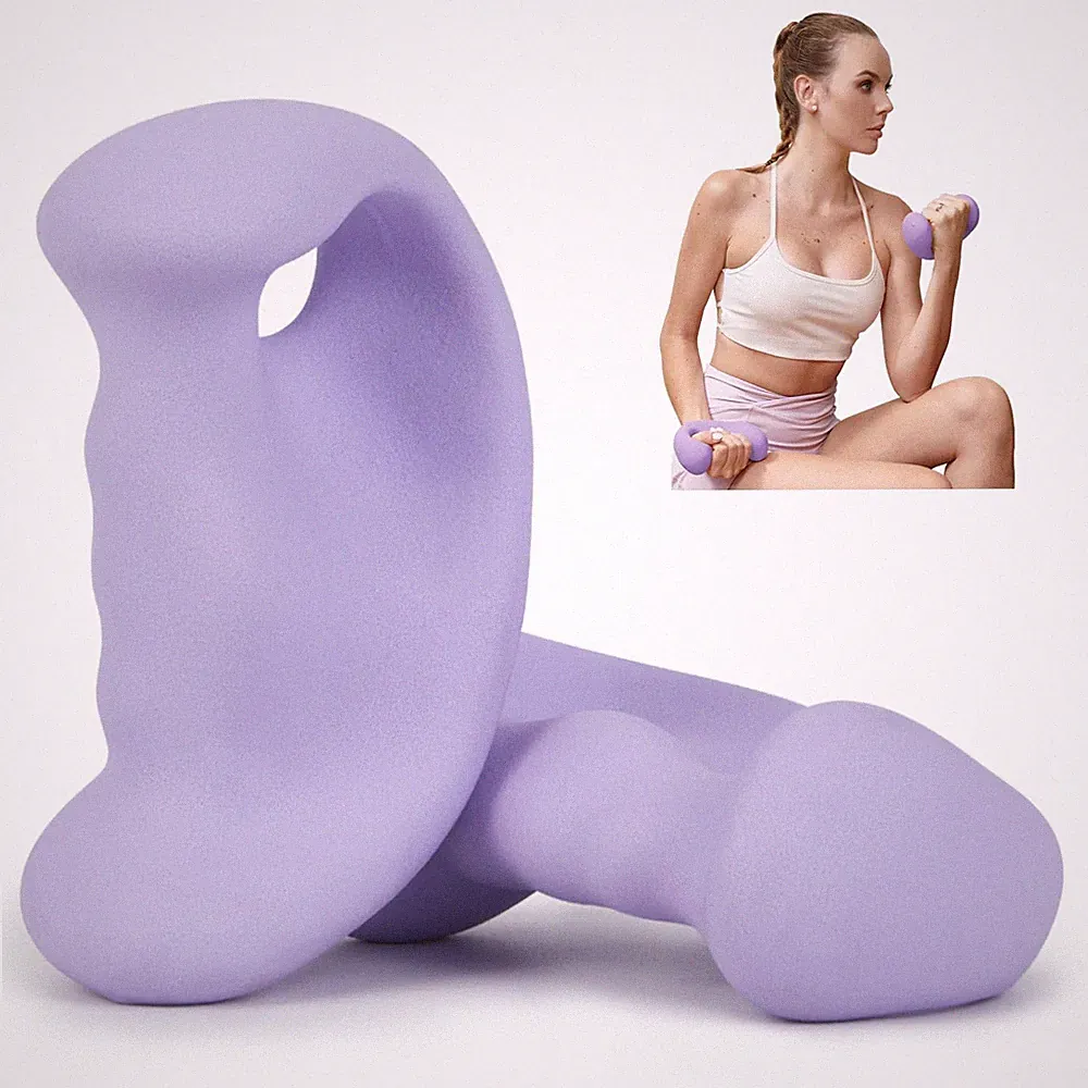 Ergonomic Dumbbells Weights Set 3 LBS Hand Weights for Pilates Yoga Strength