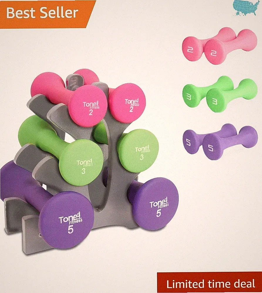 Ergonomic Hourglass Dumbbell Set - 20lb Total Weight for Strength Building