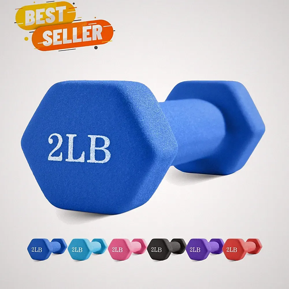 Ergonomic Neoprene Weights 1LB-3LB for Safe Home Training - Perfect for Seniors