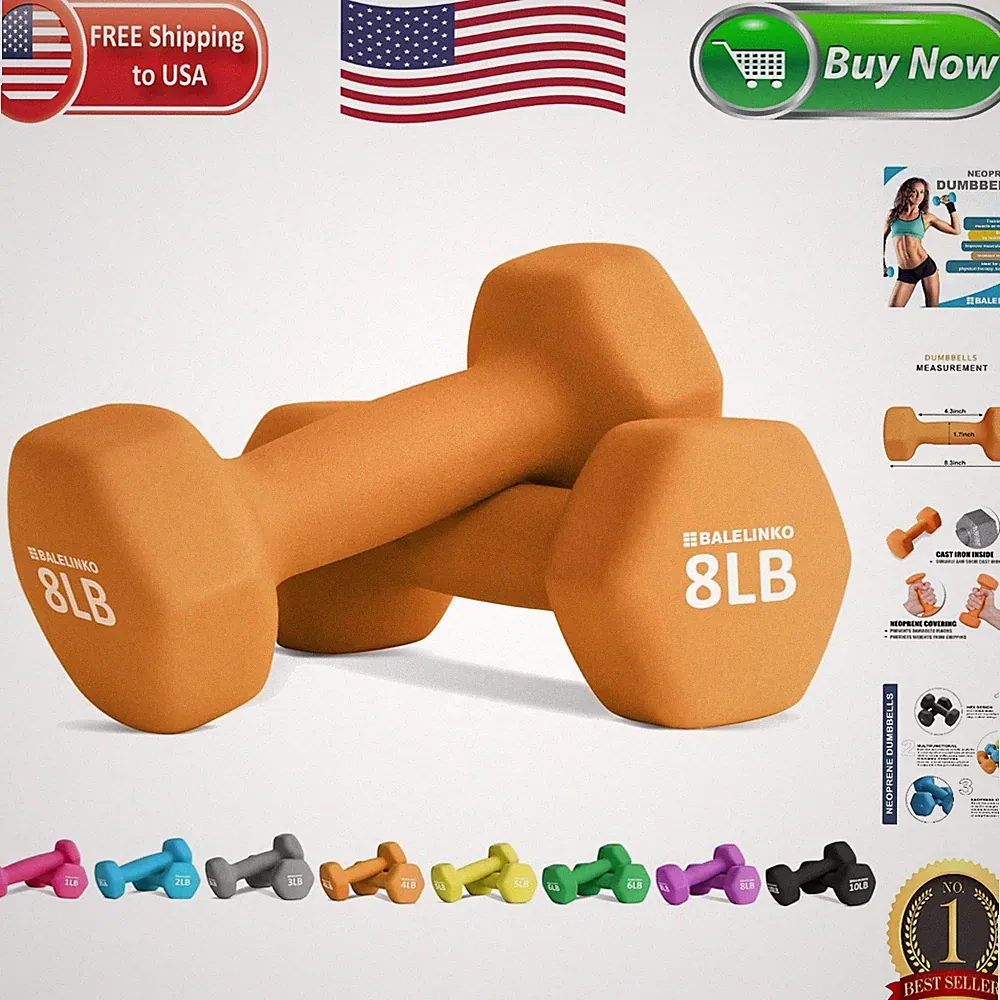 Ergonomic Non-Slip Dumbbells - Perfect for Pilates and Strength Training