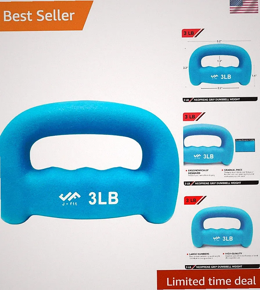Ergonomic Non-Slip Neoprene Dumbbells 1LB-5LB - Perfect for Fitness & Rehab