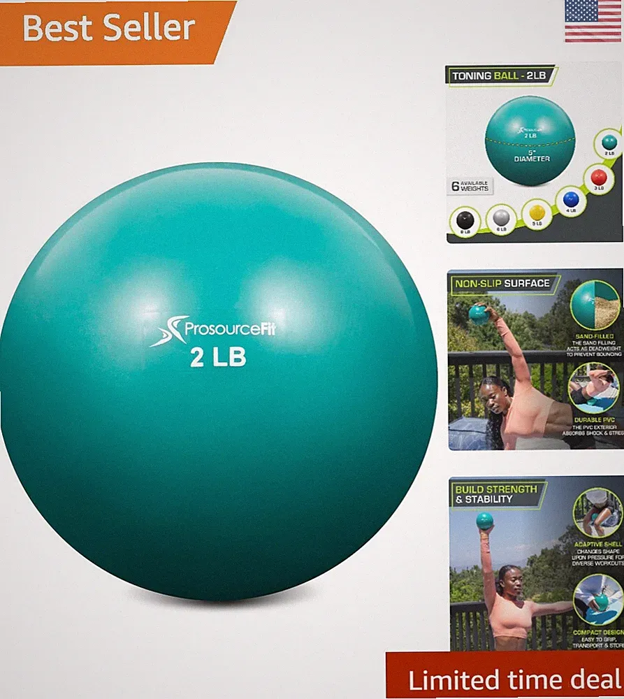 Ergonomic Weighted Balls for Enhanced Stability in Pilates and Yoga - 2 lb-8 lb