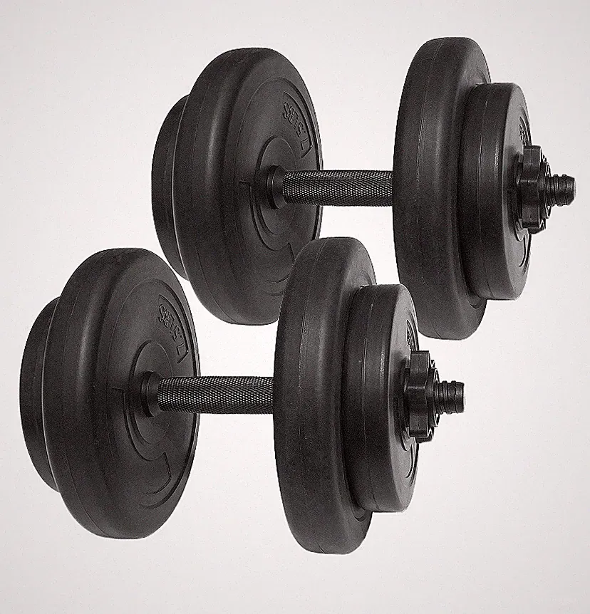 Everyday Essentials Vinyl Dumbbell Set, 40 lbs (20 lbs Pair)