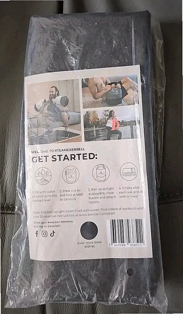 Exerbell Workout Weights – Foldable Adjustable Kettlebell Sandbag Waterbag NEW!