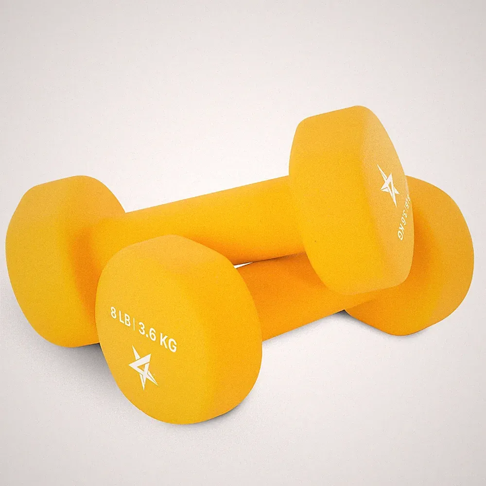 Exercise amp Fitness pound Dumbbell Neoprene 8lbs Orange Pair, DLight Orange8...