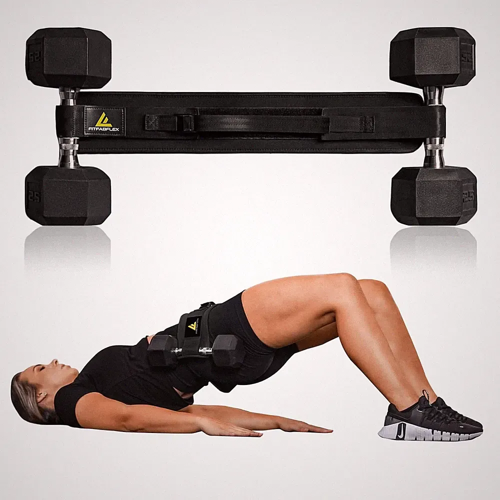 Exercise Hip Thrust Belt Adjustable Glute Trainer for Dumbbells Home Workout