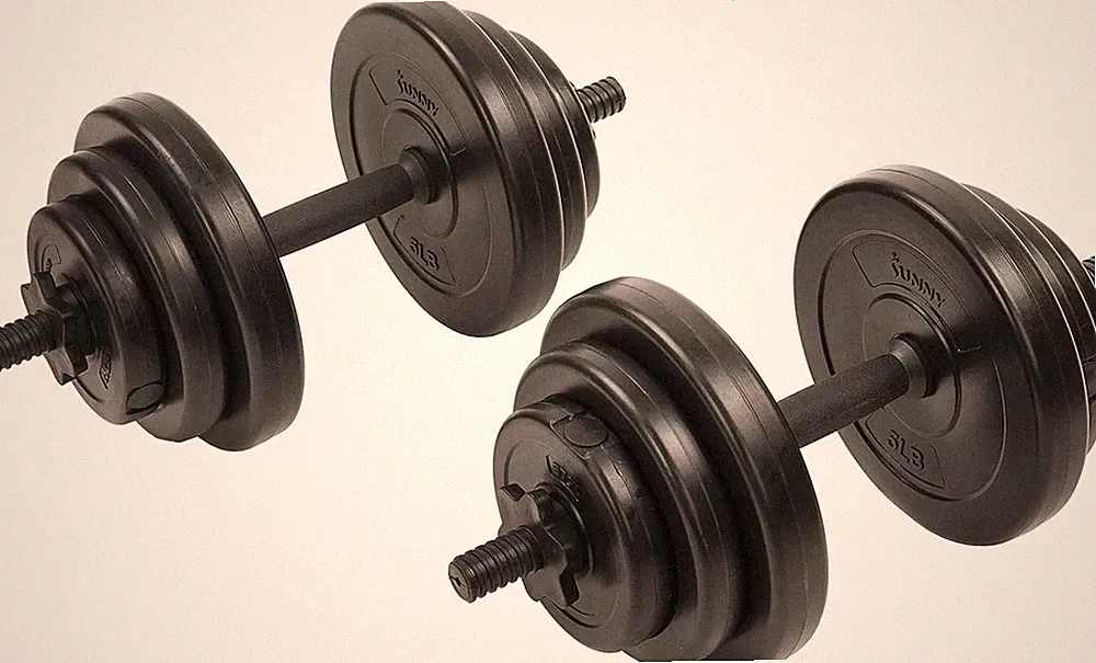 Exercise Vinyl 40 Lb Dumbbell Set Hand Weights for Strength Training,Weight Loss