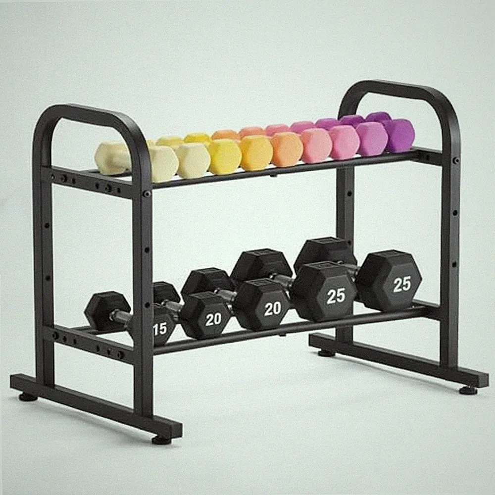 facka 2-Tier Dumbbell Rack Stand Only, Weight Rack for Home Gym