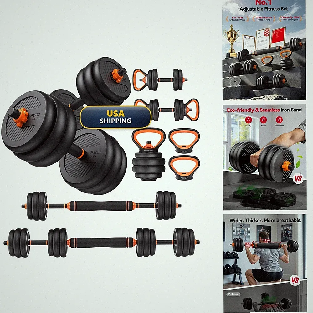 FEIERDUN Dumbbells 15 Lbs Pair