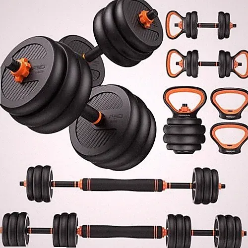 FEIERDUN Adjustable Dumbbells, 70lbs Free Weight Set with Connector, 4 in1 Dumbb