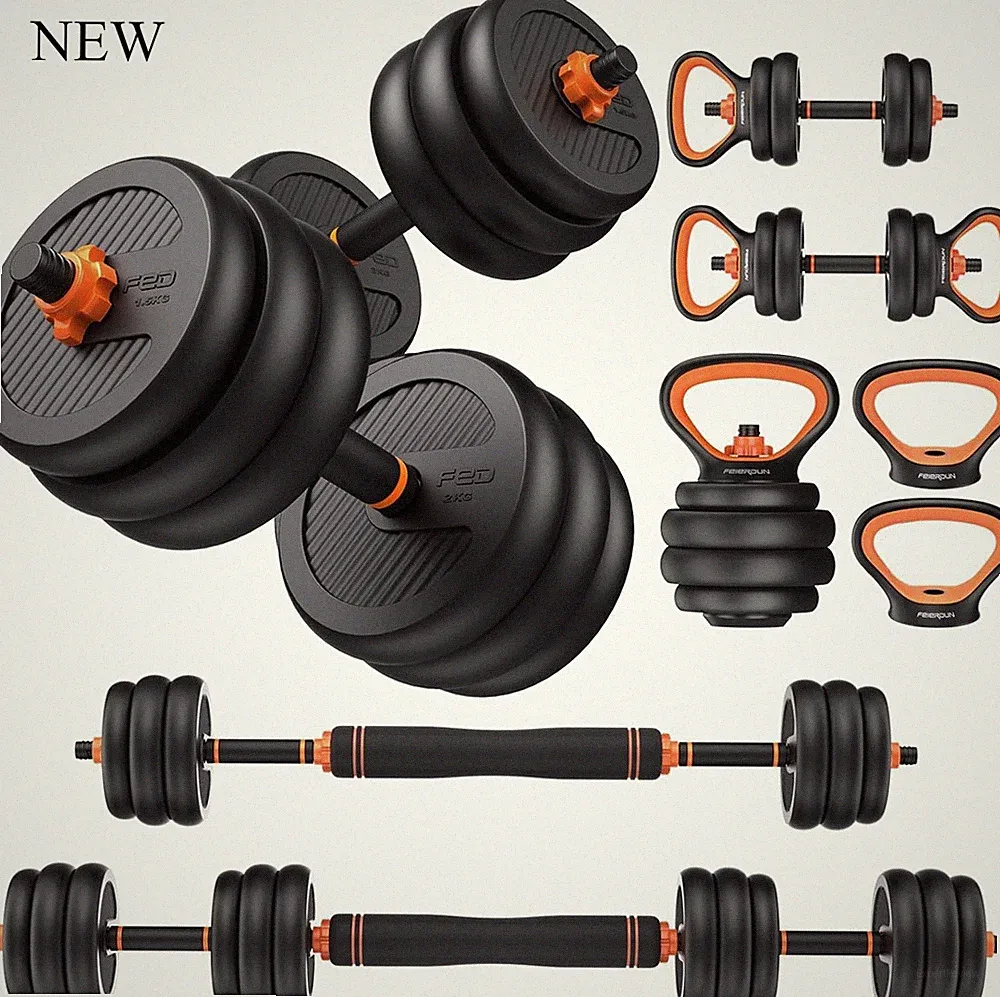 FEIERDUN Adjustable Dumbbells, B.30LB(15LB Pair), 5 in1 Dumbbells Set
