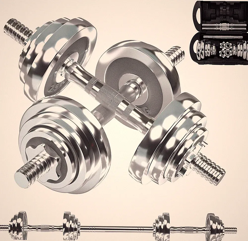 Fitness Dumbbells Set, Adjustable Weight Sets up to 11/22/44/66/100 lbs, with Me