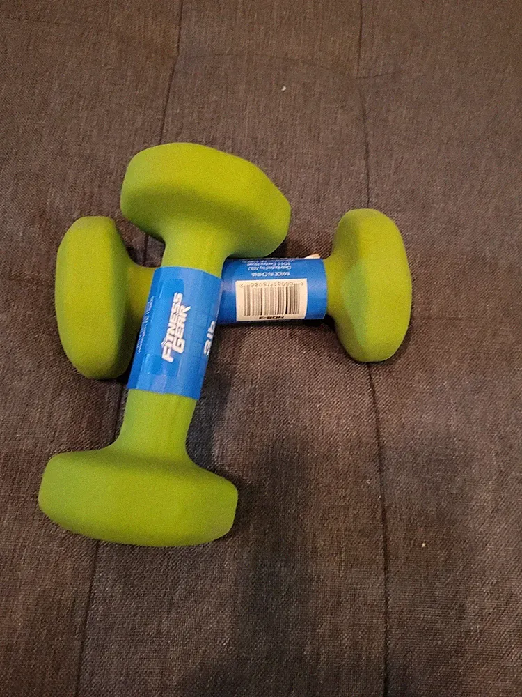Fitness Gear 2 Pack of 3 Lb Neoprene Dumbbells' Hand Weights - Green