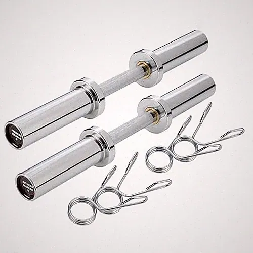 Fitness Maniac Olympic Barbell 20" Dumbbell Solid Steel 2 Handles B079QBF7M8
