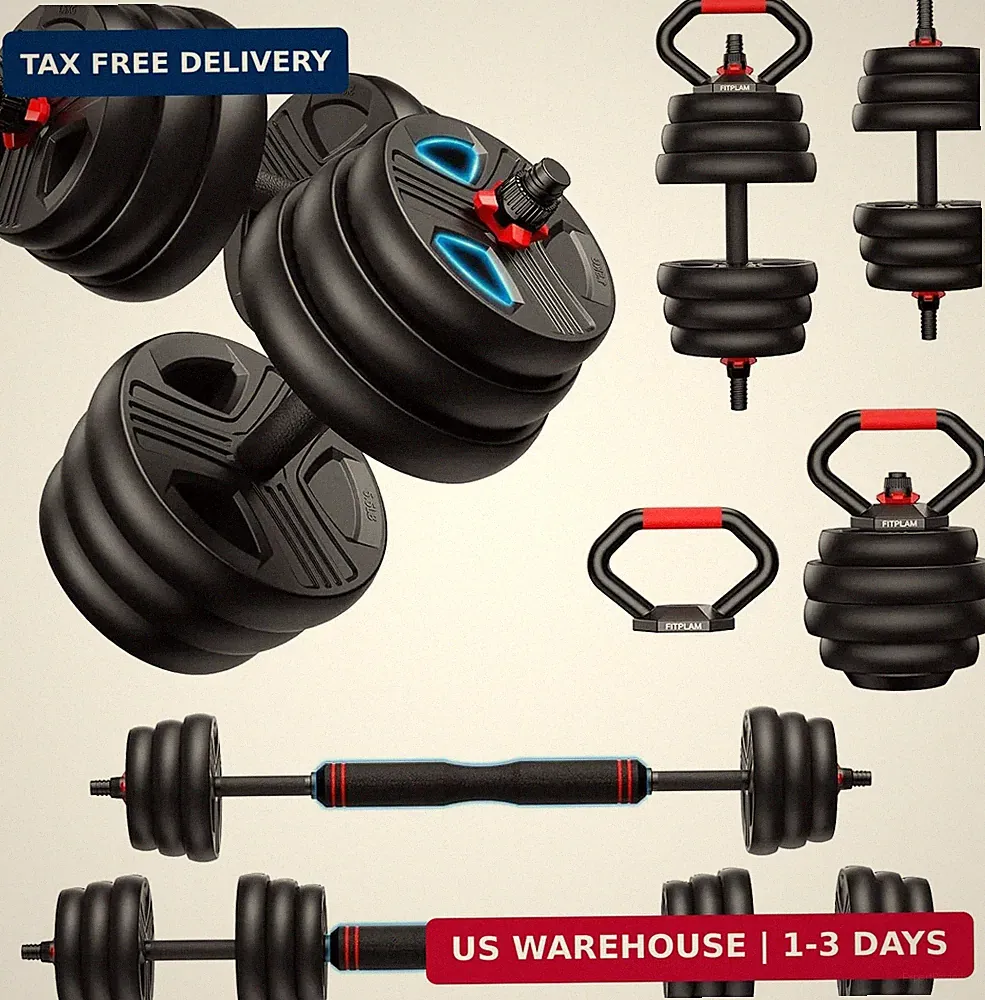 FITPLAM Adjustable dumbbell set,20/35/45/55/70/90lbs Free Weights set with upgra