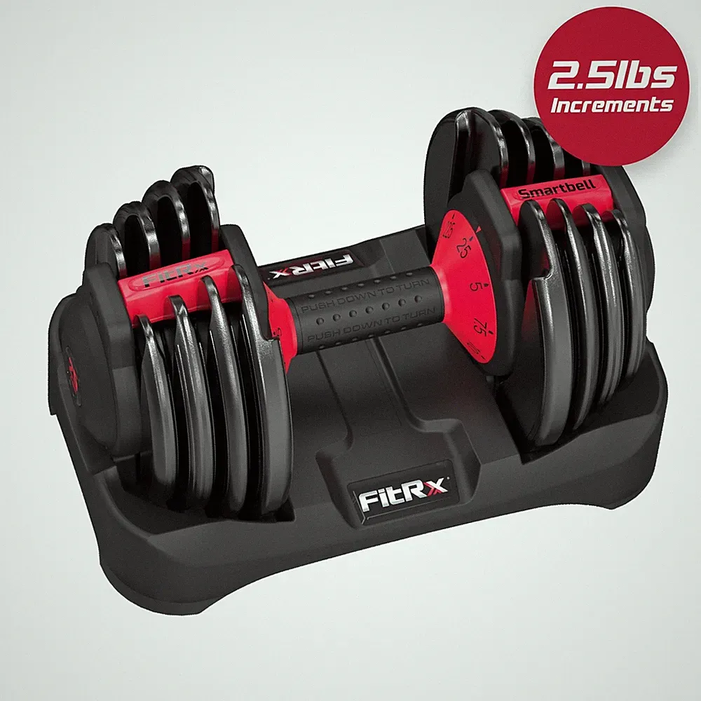 FitRx SmartBell, 9 in 1 Adjustable Dumbbell, 25 lb