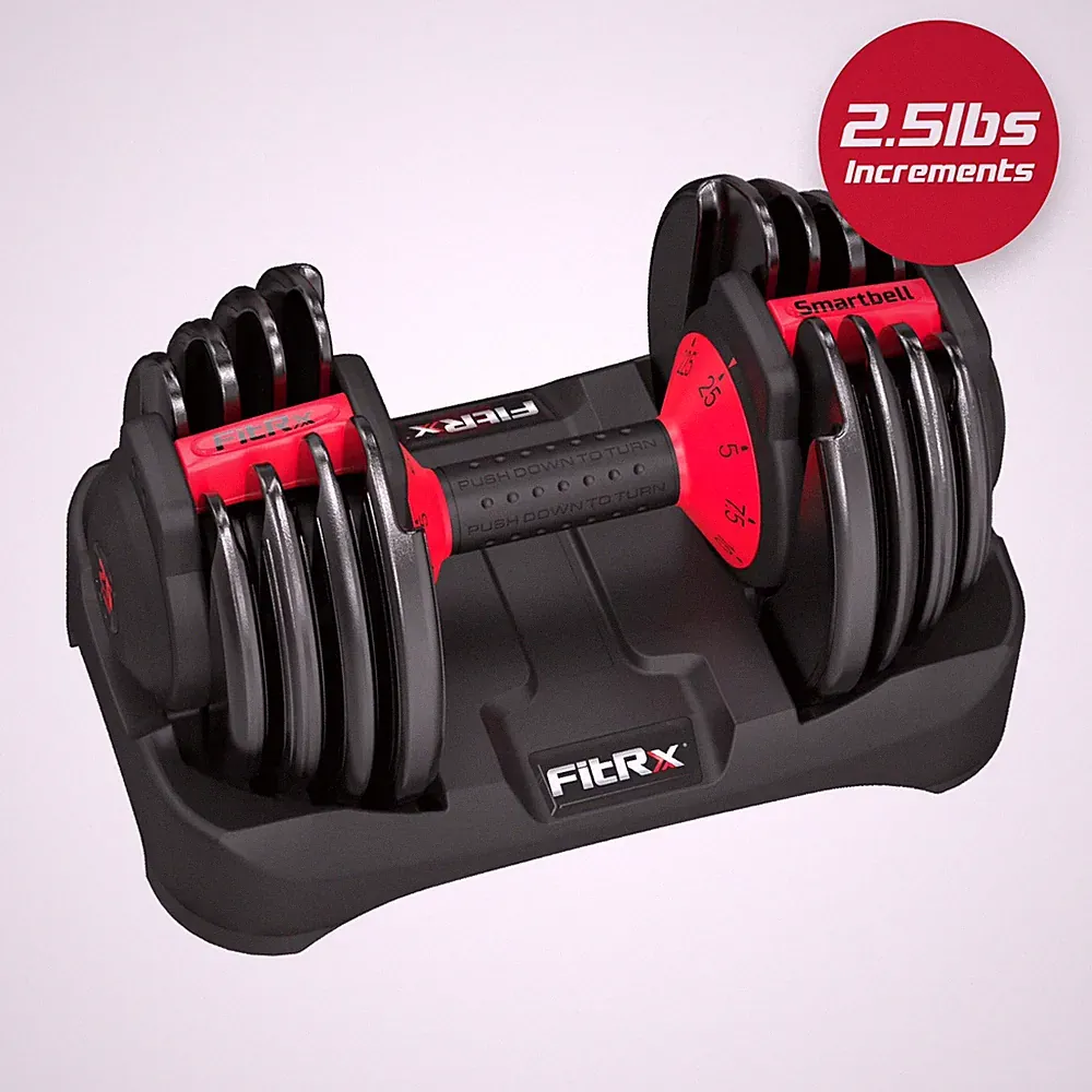 FitRx SmartBell, 9 in 1 Adjustable Dumbbell, 25 lb, Free Shipping US
